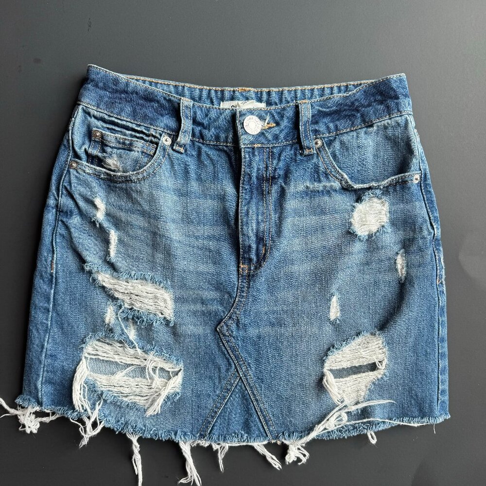 Garage Denim Mini Skirt